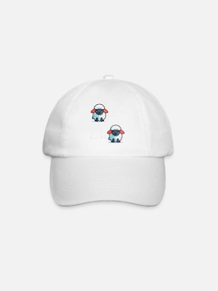 Schaf Unschaf lustiges cooles Geschenk - Baseballkappe - Weiß/Weiß