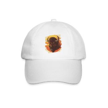 Bison Retro - Baseballkappe - Weiß/Weiß - Vorne