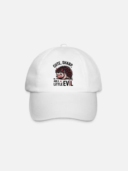 Niedlich, scharf und ein kleiner böser Igel - Baseballkappe - Weiß/Weiß