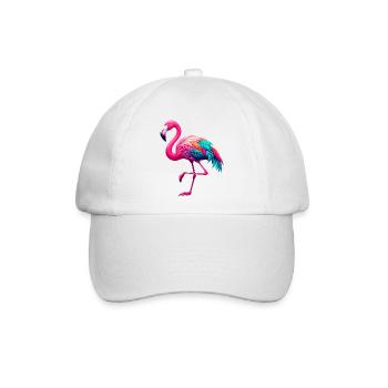 Flamingo - Baseballkappe - Weiß/Weiß - Vorne