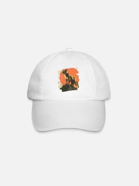Lion from mountain Retro - Baseballkappe - Weiß/Weiß