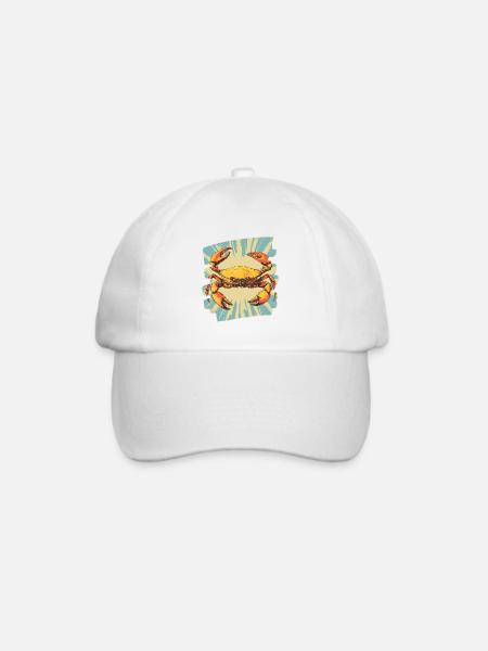 Krabbe Retro - Baseballkappe - Weiß/Weiß
