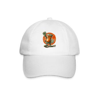 Faust hoch! Kämpferischer Çay Tee mit Löffel - Baseballkappe - Weiß/Weiß - Vorne