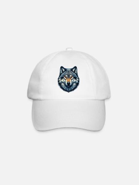 Wolf - Baseballkappe - Weiß/Weiß