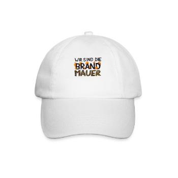Wir sind die Brandmauer gegen rechts - Baseballkappe - Weiß/Weiß - Vorne