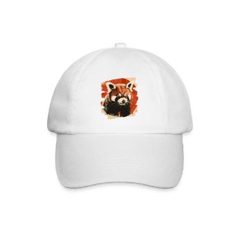 Roter Panda - Baseballkappe - Weiß/Weiß - Vorne