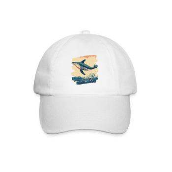 Walfisch - Baseballkappe - Weiß/Weiß - Vorne
