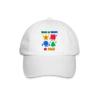 Funny Shapes (Kawaii) - Baseballkappe - Weiß/Weiß - Vorne