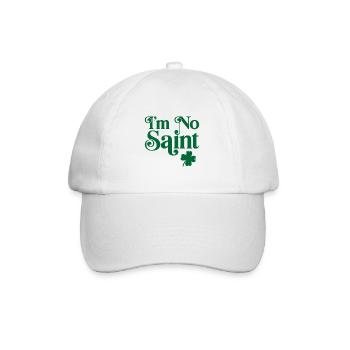 Ich bin kein Heiliger - Baseballkappe - Weiß/Weiß - Vorne