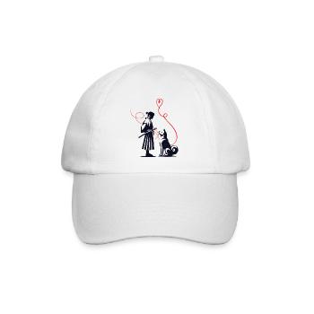Hundehalstuch Akita Samurai Roter Faden - Baseballkappe - Weiß/Weiß - Vorne