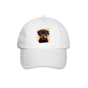 Rottweiler - Baseballkappe - Weiß/Weiß - Vorne
