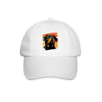 Rottweiler - Baseballkappe - Weiß/Weiß - Vorne