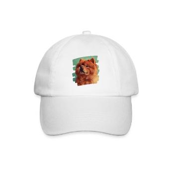 Chow Chow - Baseballkappe - Weiß/Weiß - Vorne