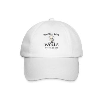 Komme was wolle ich Schaf das Schaf Wolle - Baseballkappe - Weiß/Weiß - Vorne