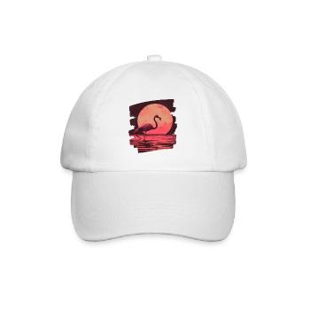 Flamingo - Baseballkappe - Weiß/Weiß - Vorne