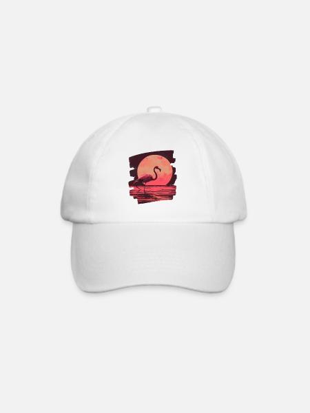 Flamingo - Baseballkappe - Weiß/Weiß