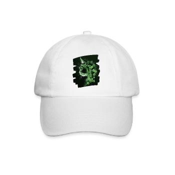St Patricks day Katze - Baseballkappe - Weiß/Weiß - Vorne