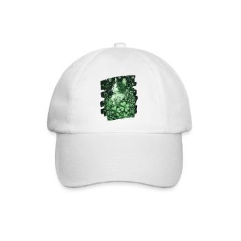 St. Patricks day Kleeblatt Katze - Baseballkappe - Weiß/Weiß - Vorne
