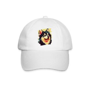 Finnischer Lapphund - Baseballkappe - Weiß/Weiß - Vorne