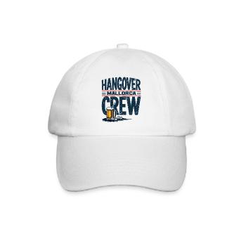 Hangover Crew Mallorca Partyshirt für Feierbiester - Baseballkappe - Weiß/Weiß - Vorne