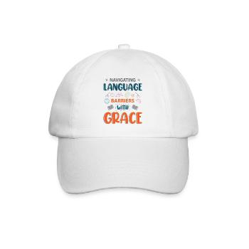ESL-Lehrer ESL Unterricht - Baseballkappe - Weiß/Weiß - Vorne