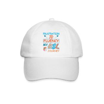 ESL-Lehrer ESL Unterricht - Baseballkappe - Weiß/Weiß - Vorne