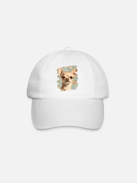Chihuahua - Baseballkappe - Weiß/Weiß