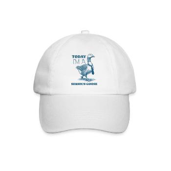 Heute bin ich eine ernsthafte Gans Lustiges Dummes Tier - Baseballkappe - Weiß/Weiß - Vorne