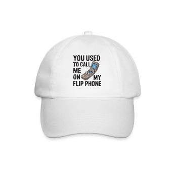 Klapphandy Nostalgie-T-Shirt - Baseballkappe - Weiß/Weiß - Vorne