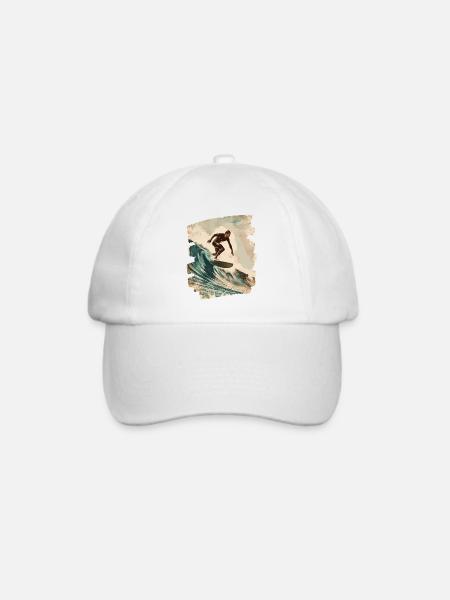 Surfer - Baseballkappe - Weiß/Weiß