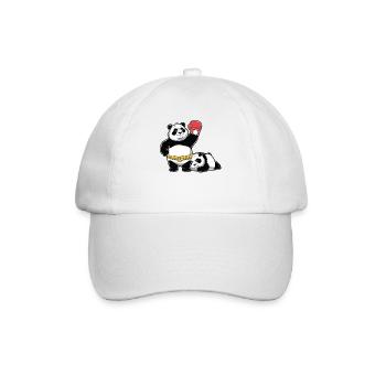 Panda Boxers Duo - Baseballkappe - Weiß/Weiß - Vorne