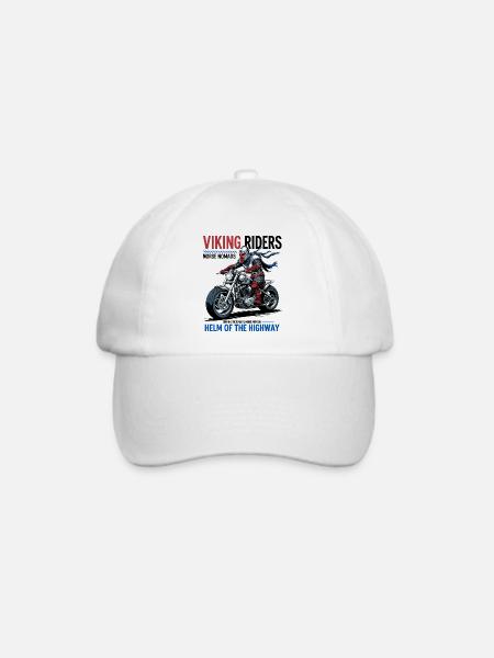 Wikinger Biker - Baseballkappe - Weiß/Weiß