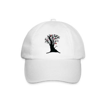 Obstbaum Oktober Herbst Apfel Ernte Hobbygärtner - Baseballkappe - Weiß/Weiß - Vorne