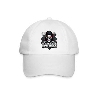 Gangster Skull - Baseballkappe - Weiß/Weiß - Vorne
