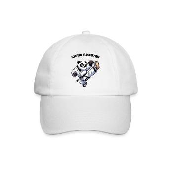 pandabär karate - Baseballkappe - Weiß/Weiß - Vorne