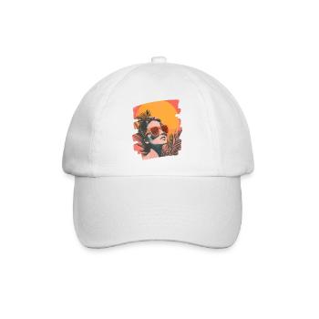 Sommer Retro - Baseballkappe - Weiß/Weiß - Vorne
