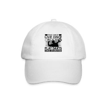 Dart Dartspieler Dartspiel Herren - Baseballkappe - Weiß/Weiß - Vorne