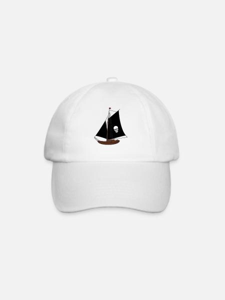 segeln Schiff Schiffe Segelschiff Piraten Kinder - Baseballkappe - Weiß/Weiß