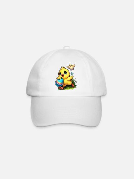 kuecken ostern - Baseballkappe - Weiß/Weiß