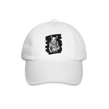 Lama Astronaut - Baseballkappe - Weiß/Weiß - Vorne
