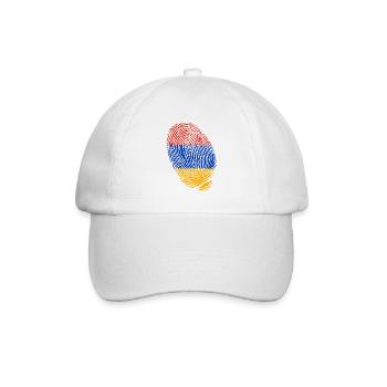 Fingerabdrücke der armenischen Flagge - Baseballkappe - Weiß/Weiß - Vorne