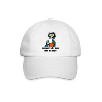Kaffee-Zombie - Baseballkappe - Weiß/Weiß - Vorne