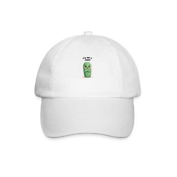 Ich bin kein Umarmer-Kaktus - Baseballkappe - Weiß/Weiß - Vorne