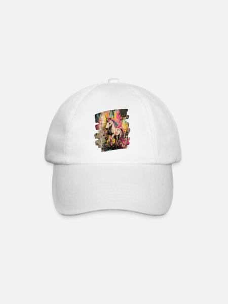 Einhorn - Baseballkappe - Weiß/Weiß