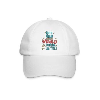 Data Ninja Wizard - Baseballkappe - Weiß/Weiß - Vorne
