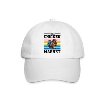 Huhn Hühner - Baseballkappe - Weiß/Weiß - Vorne