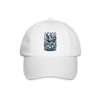 Ostern Retro Hühner Osterhasen Huhn Ästhetik - Baseballkappe - Weiß/Weiß - Vorne