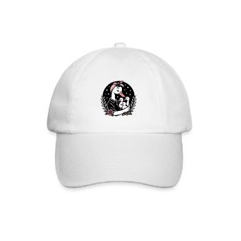 Laufenten Mama Entenmama Entenküken Laufenten - Baseballkappe - Weiß/Weiß - Vorne