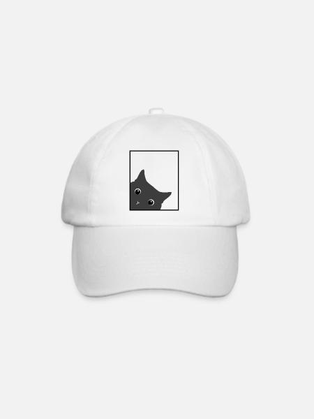 Schrödingers Katze - Baseballkappe - Weiß/Weiß