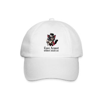 Eure Armut widert mich an – Snob-Katze - Baseballkappe - Weiß/Weiß - Vorne